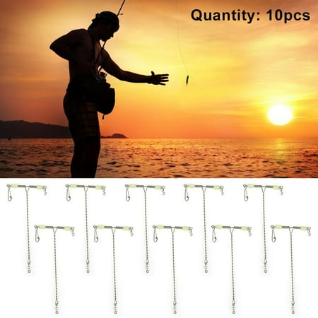 10pcs Fishing Tackle T-Shape Swivels Snaps for many Different kinds of Fishing